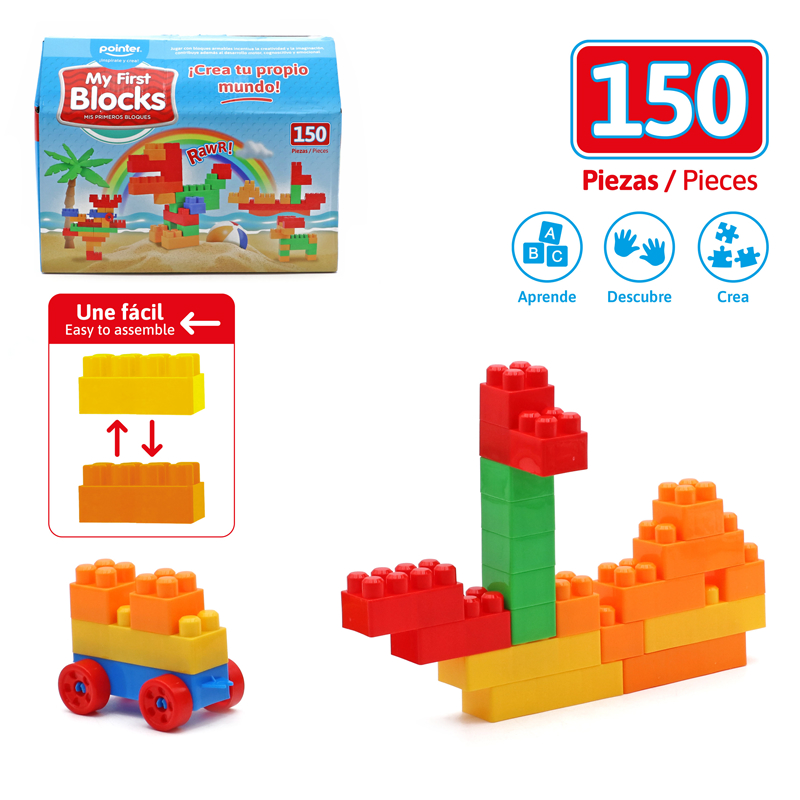BLOQUES PARA ARMAR x150PZAS