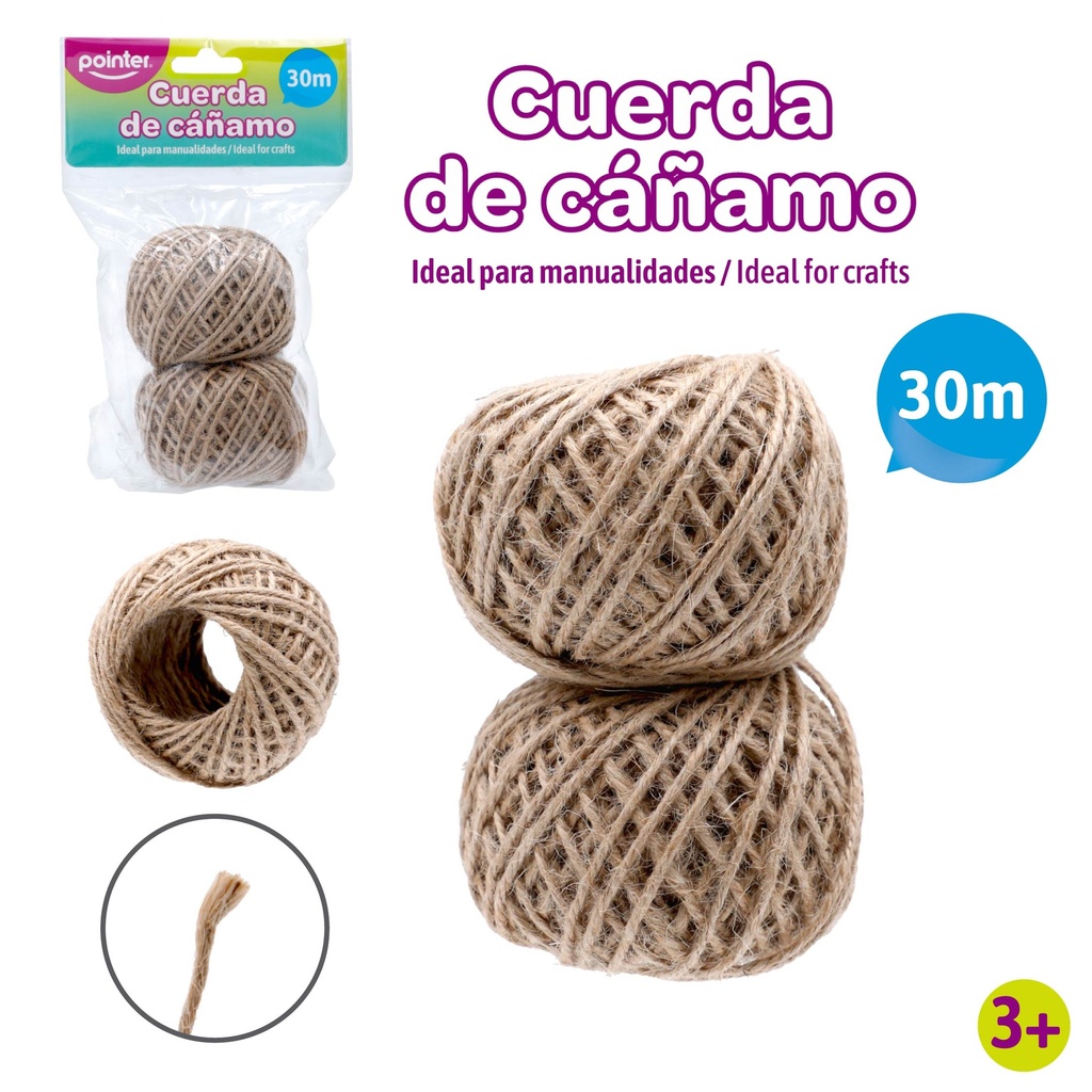 CUERDA DE CAÑAMO 30m (SET x 2 PZAS.)