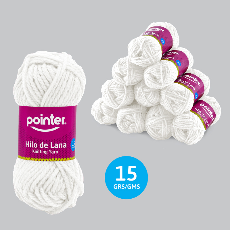 HILO DE LANA PARA MANUALIDADES BLANCO - 15GRS