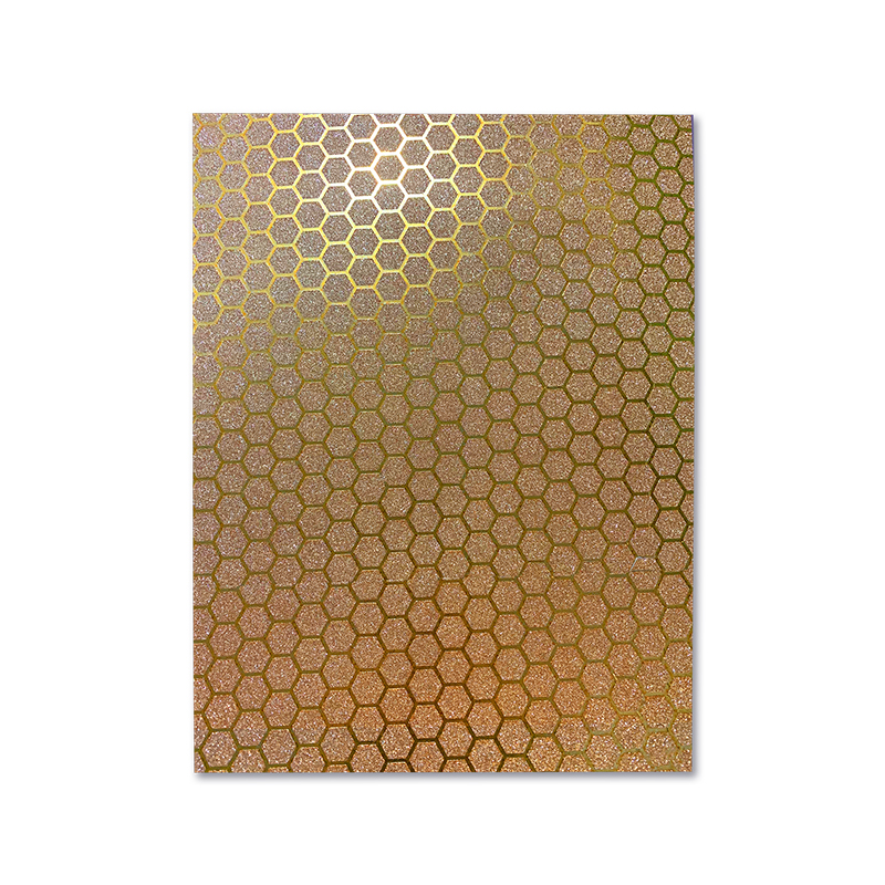 FOAMI ESTAMPADO COBRE HEXAGONO DOBLECARTA (40X60CM)