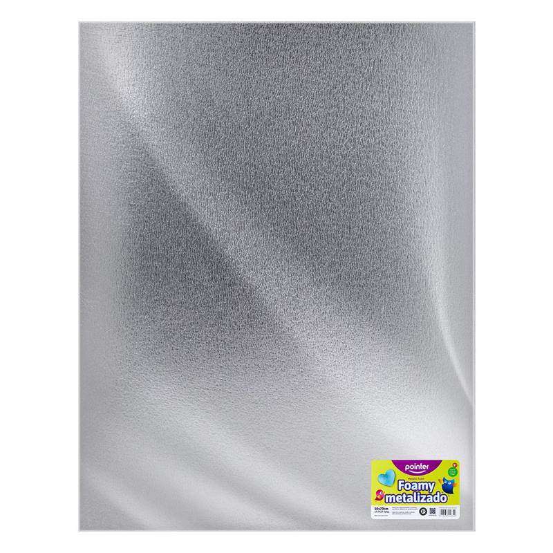 FOAMI METALIZADO PLATA LAMINA (50X70CM)