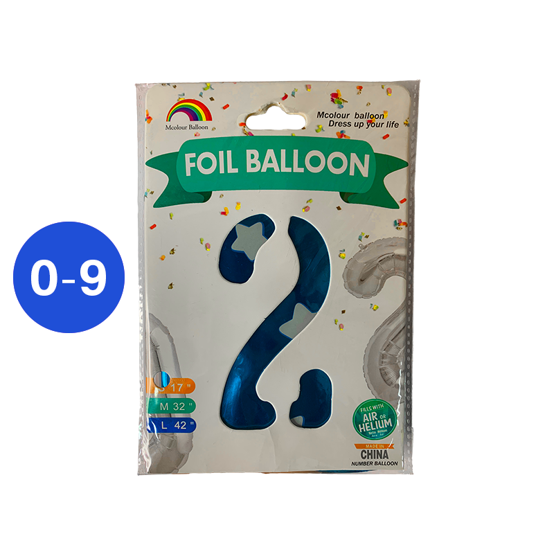 GLOBO NUMEROS ESTRELLAS 17 