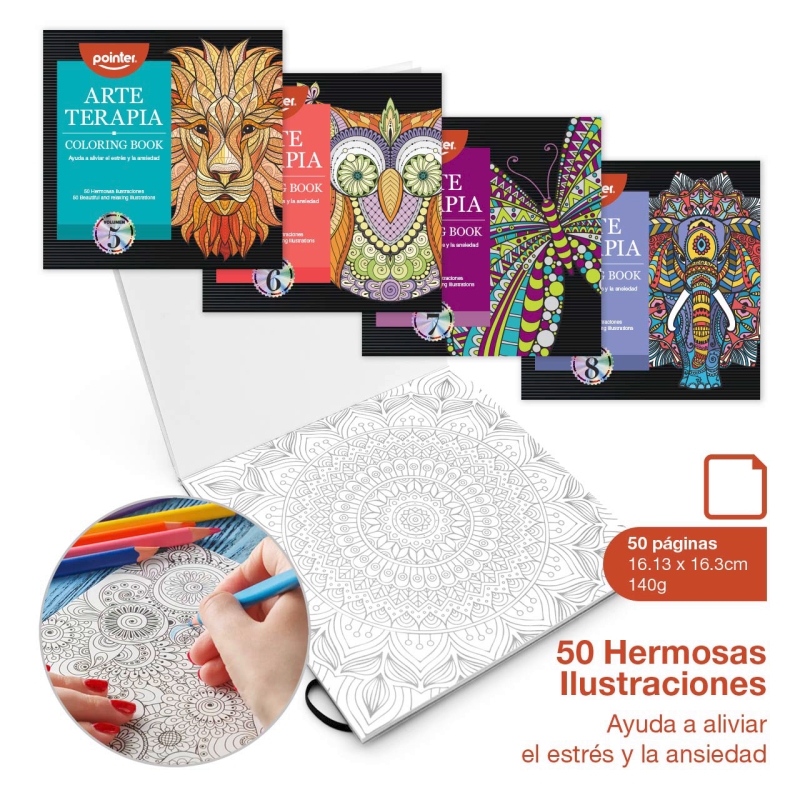 LIBRO PARA COLOREAR ARTE TERAPIA X1
