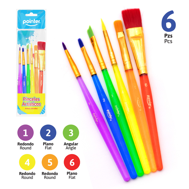 SET DE PINCELES x 6 PZAS.