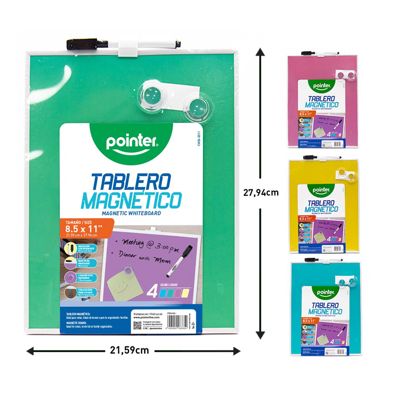 TABLERO MAGNETICO - 8.5x11" 