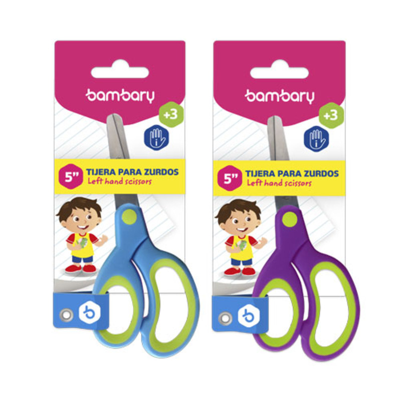 TIJERA 5" CON AGARRE EXTRA SUAVE PARA ZURDOS