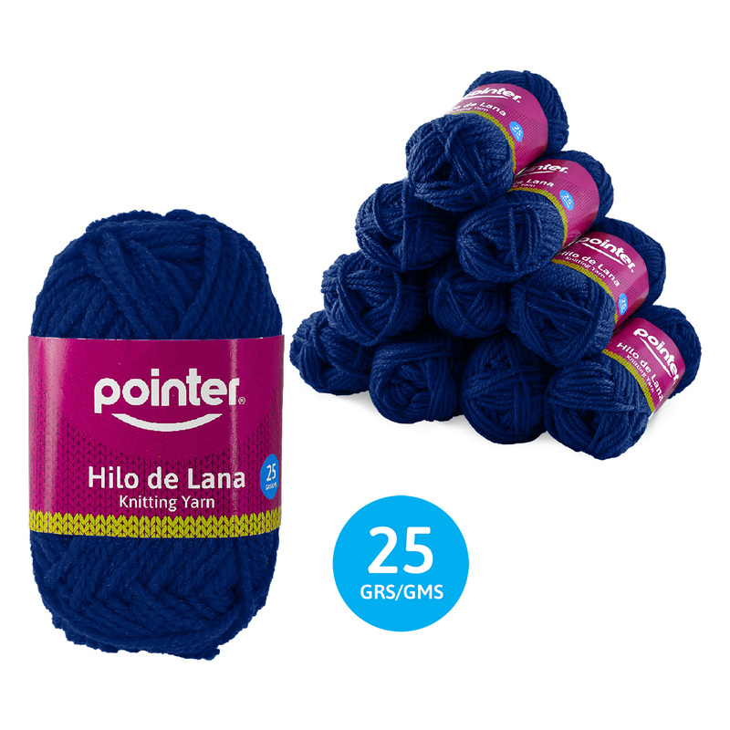 HILO DE LANA PARA MANUALIDADES AZUL REY - 25GRS