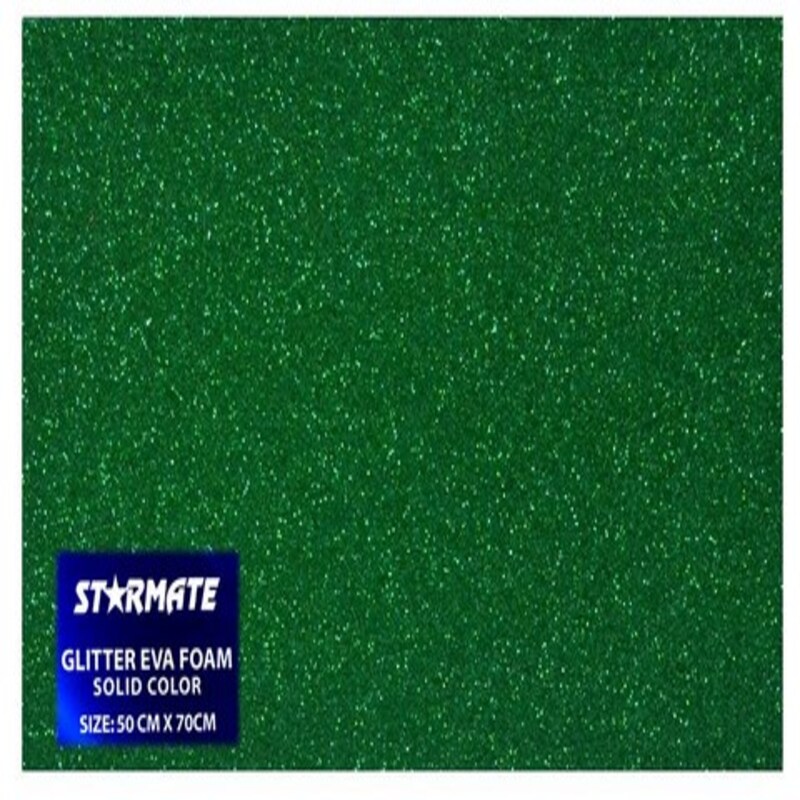 FOAMY C/ESCARCHA 50X70CM VERDE