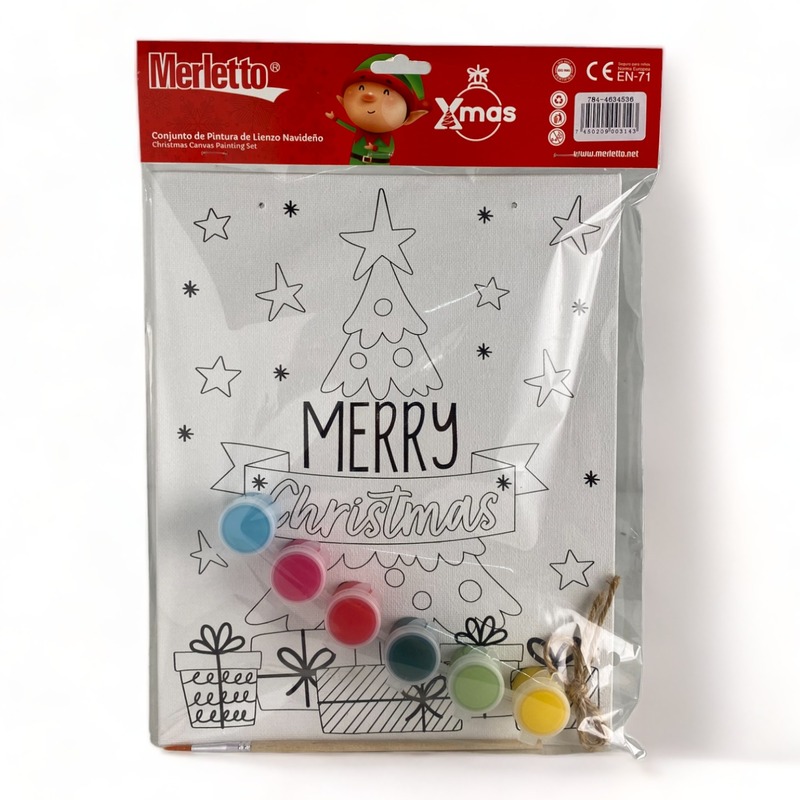 KIT DE ARTE NAVIDAD CANVA Y PINTURA