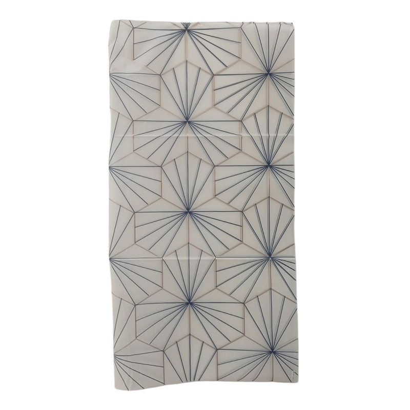 PAPEL KOREANO BITONO TRASNLUCIDO TELARAÑA AZUL 60X60CM