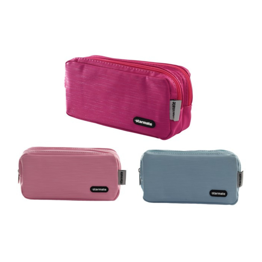 CARTUCHERA DOBLE ZIPER/ 22X5.5X10CM