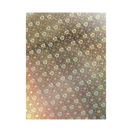 [14-8028-04] CARTULINA HOLOGRAFICA CORAZONES