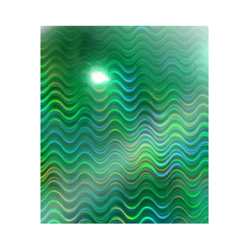 [14-8066-05] CARTULINA DOBLE FAZ HOLOGRAFICA VERDE ONDAS