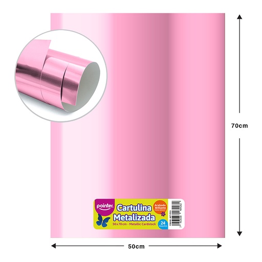 [MCT-7019] CARTULINA METALIZADA - ROSADO (50x70CM)