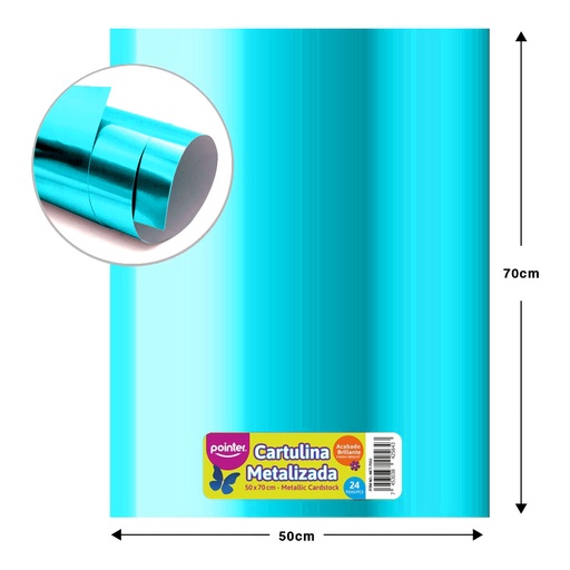 [MCT-7020] CARTULINA METALIZADA - TURQUESA (50x70CM)