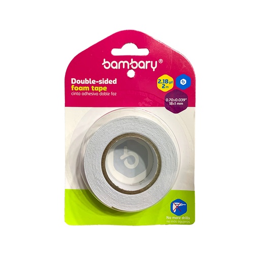 [305-9430/000] CINTA ADHESIVA ACOLCHADA DOBLE FAZ 18 mm x 2 m x 1 mm
