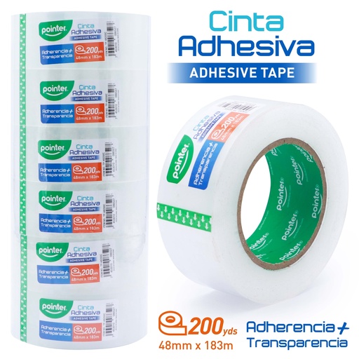 [TP-48200C] CINTA ADHESIVA DE EMPAQUE (TRANSPARENTE) - 4,8Cm x 183Mts