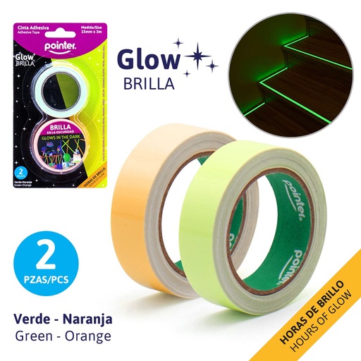 [LTP2-15X3] CINTA ADHESIVA LUMINOSA - 15mmx3m