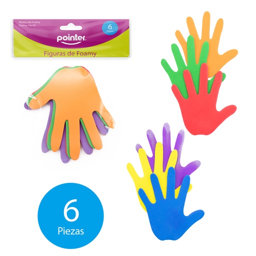 [EVA-7066] FIGURAS DE FOAMY (MANOS) - x6PZAS