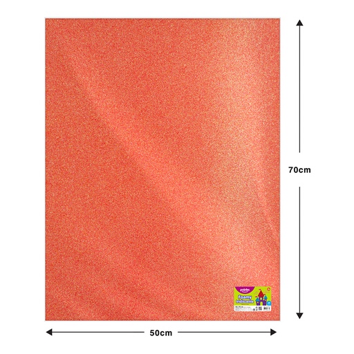 [IR-EVA-7003-57] FOAMI ESCARCHADO CORAL MEDIANO (50X70CM)