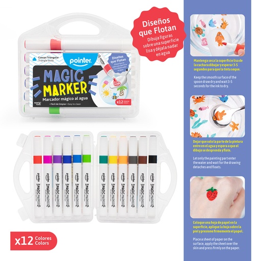 [WCF-2254] MARCADOR MÁGICO AL AGUA x12PZS - MAGIC MAKER
