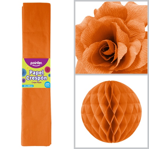 [CP-715] PAPEL CREPE NARANJA
