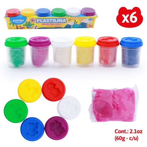 [DGH-660] PLASTILINA PARA MOLDEAR - COLORES BRILLANTES