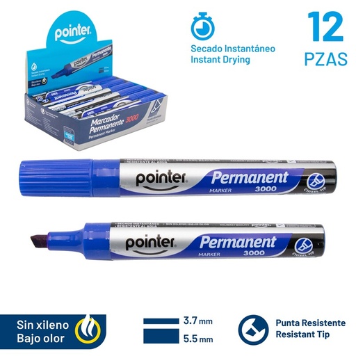 [MK-3000P-BU] MARCADOR PERMANENTE (AZUL)