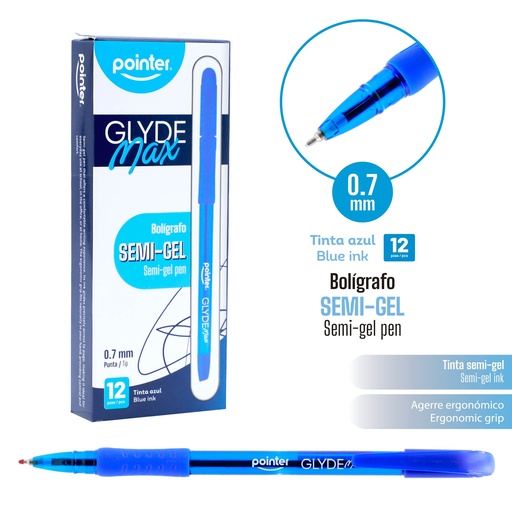 [BP-25115-BU] BOLIGRAFO SEMI GEL TINTA AZUL 0.7 mm
