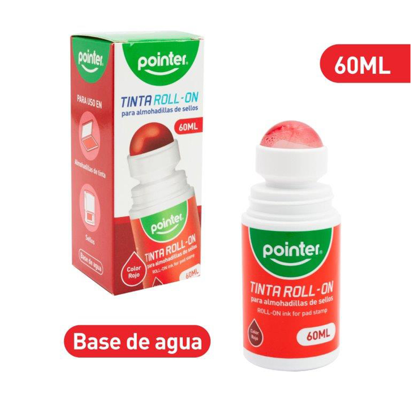 TINTA PARA SELLO ROLL ON 60 ML (ROJO)