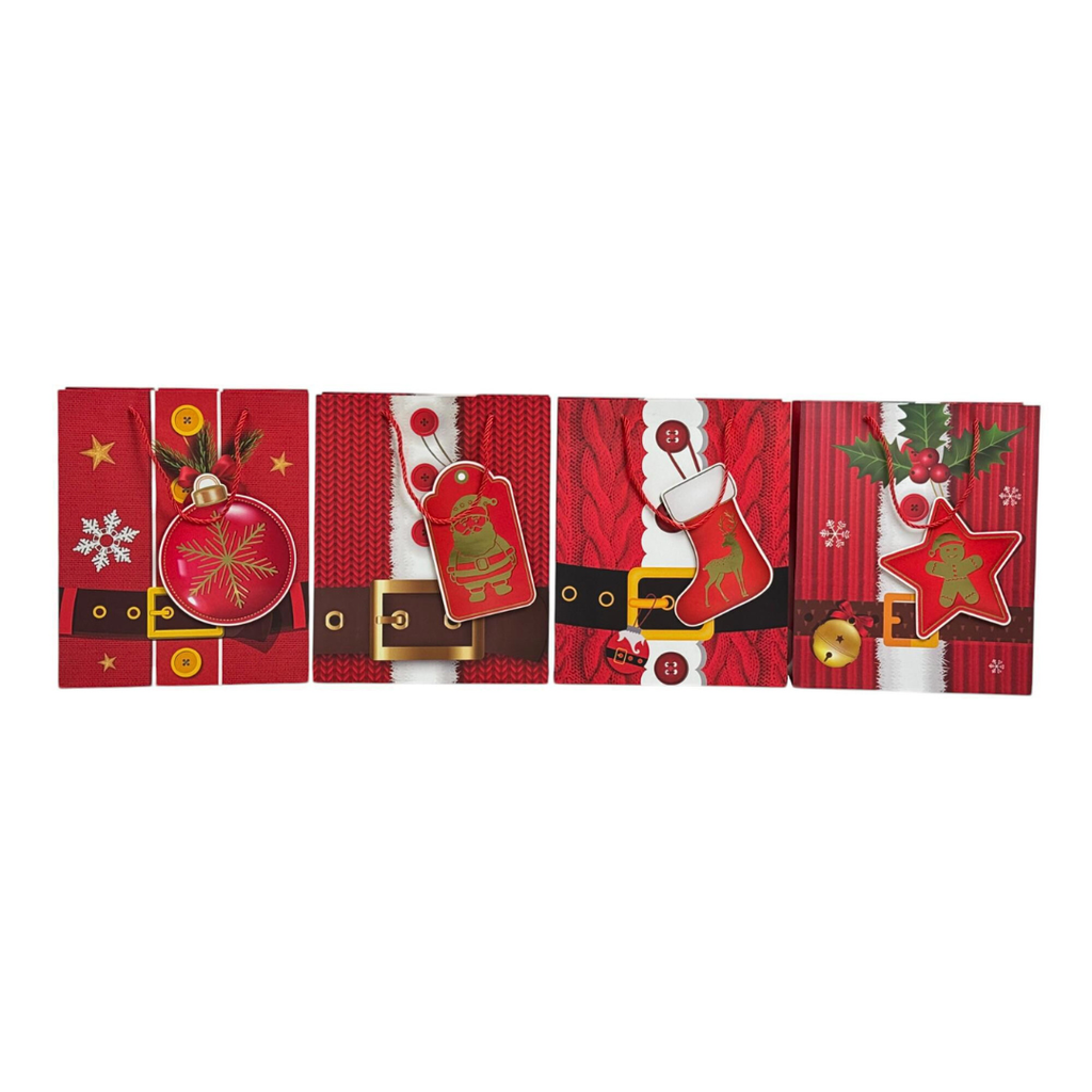 BOLSA DE REGALO MEDIANA NAVIDAD 26x32x10CM