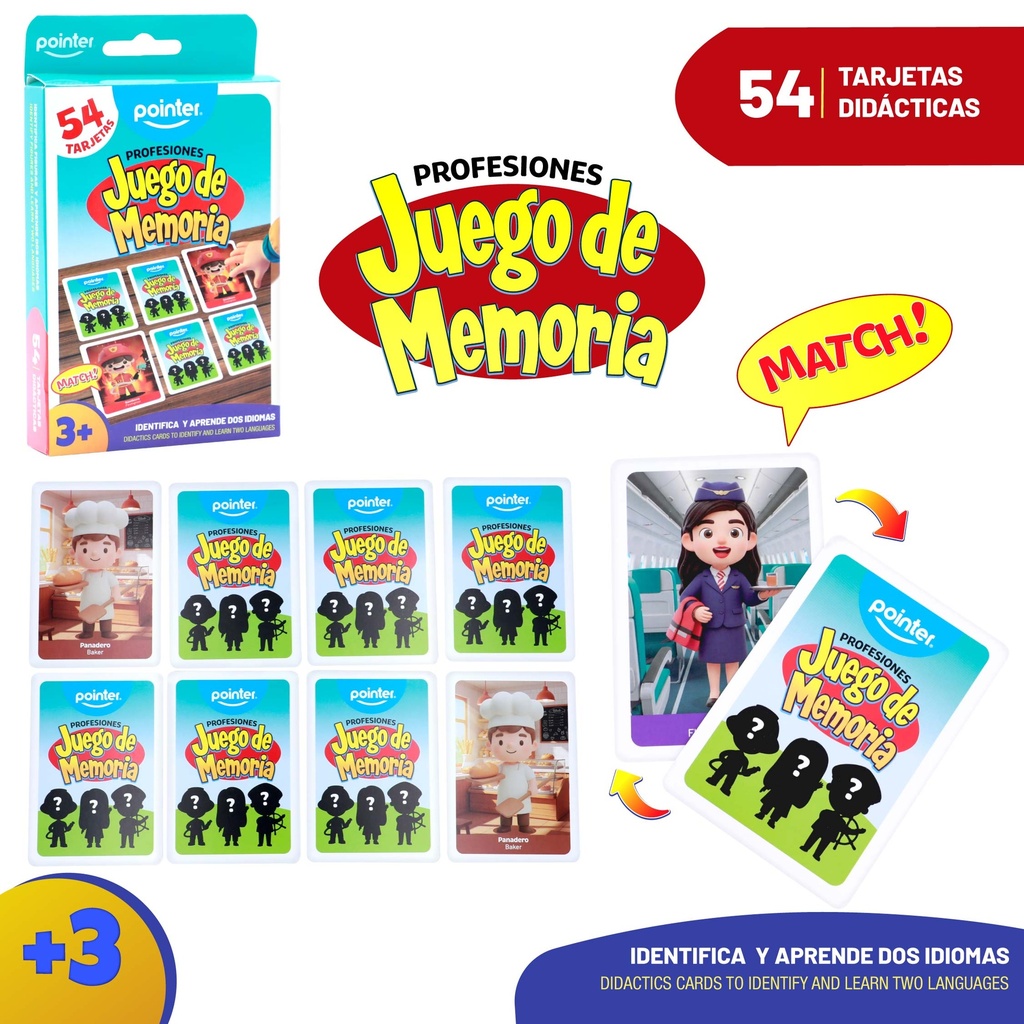 JUEGO DE MEMORIA 55 CARTAS