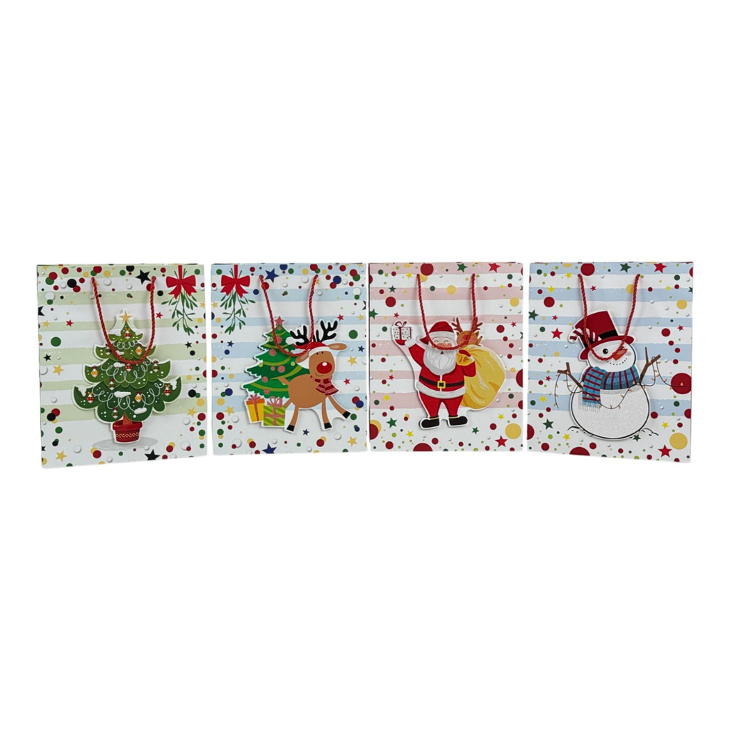 BOLSA DE REGALO MEDIANA NAVIDAD 32x26x10cm 32x26x10