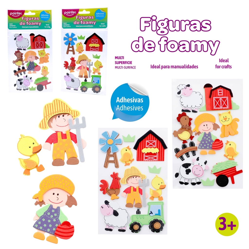 FIGURAS DE FOAMY ADHESIVAS (GRANJA)