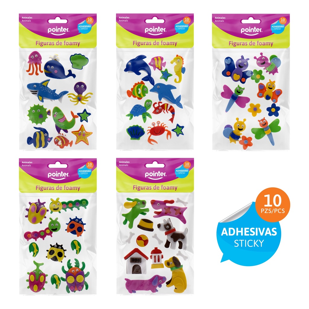 FIGURA DE FOAMY ADHESIVAS (ANIMALES)