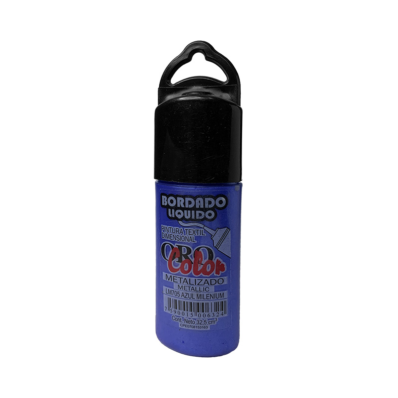 BORDADO LIQUIDO METALIZADO AZUL MILENIUM 32,5CM