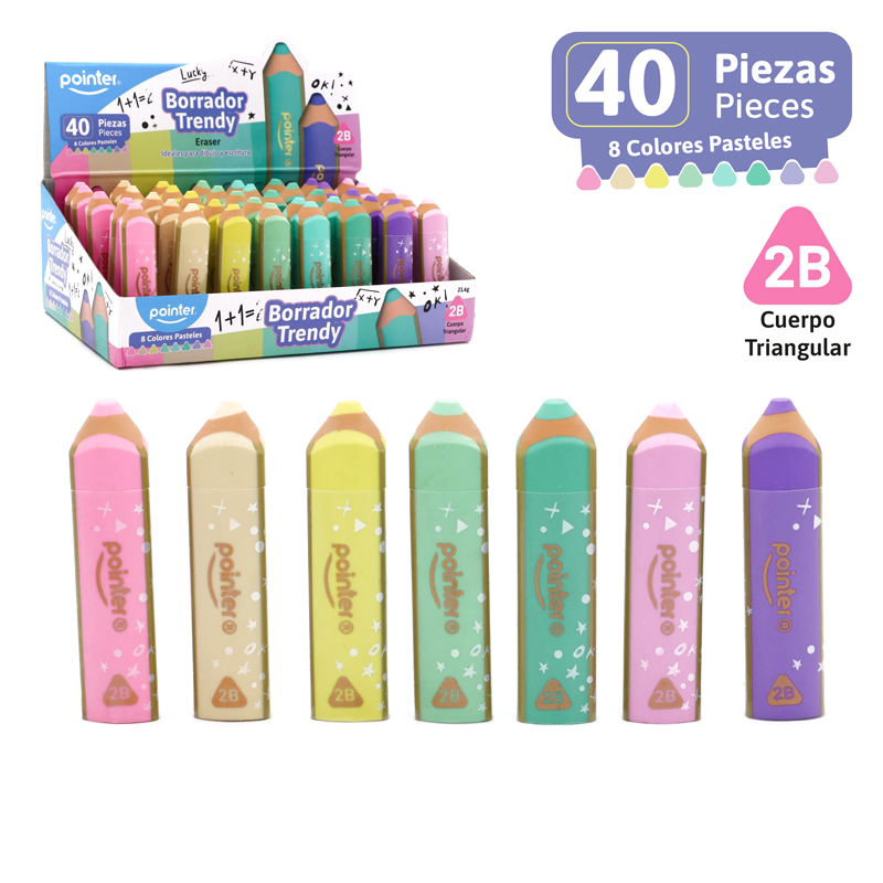 BORRADOR TRENDY 2B LAPIZ PASTEL UNIDAD