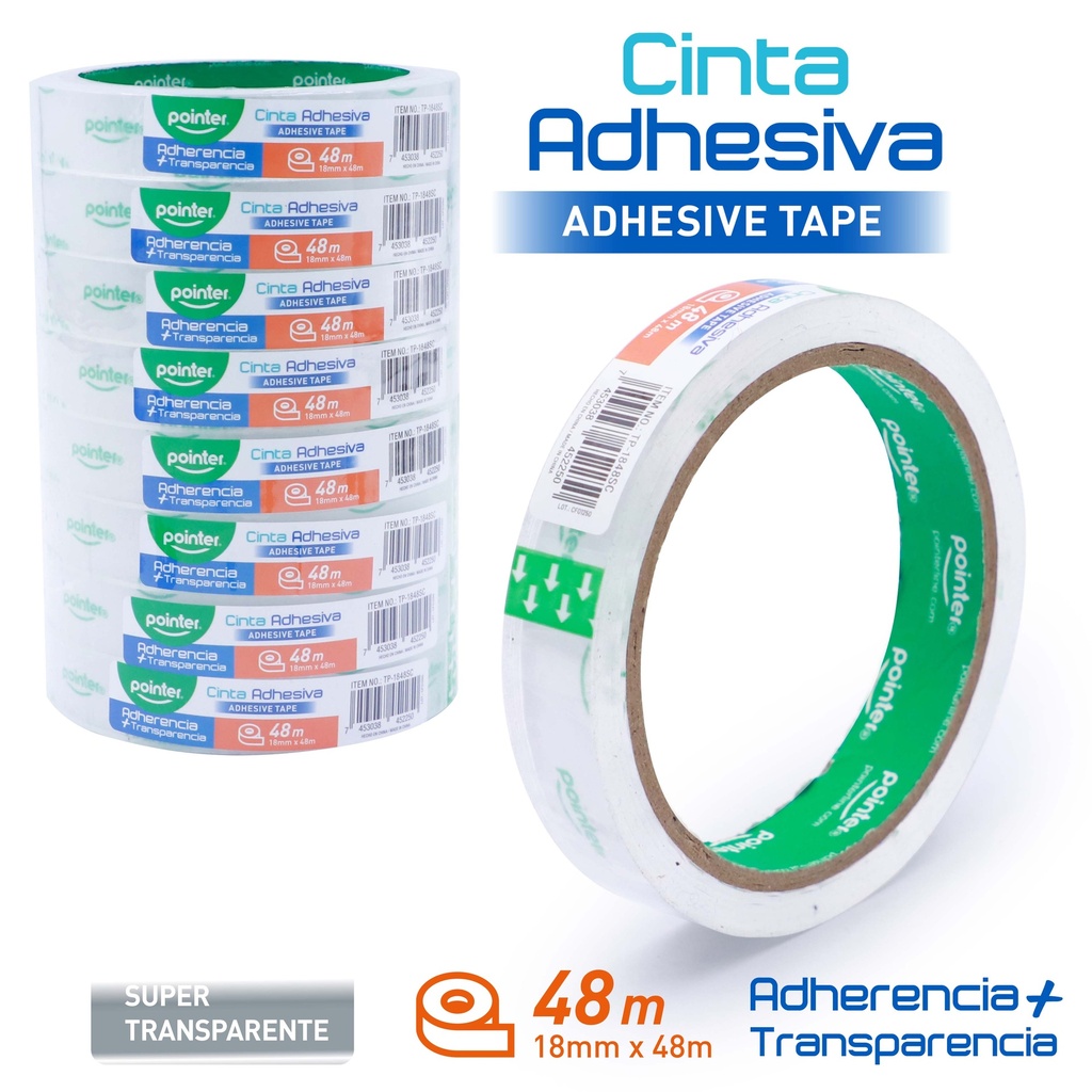 CINTA ADHESIVA TRANSPARENTE - 1,8Cm x 48Mts