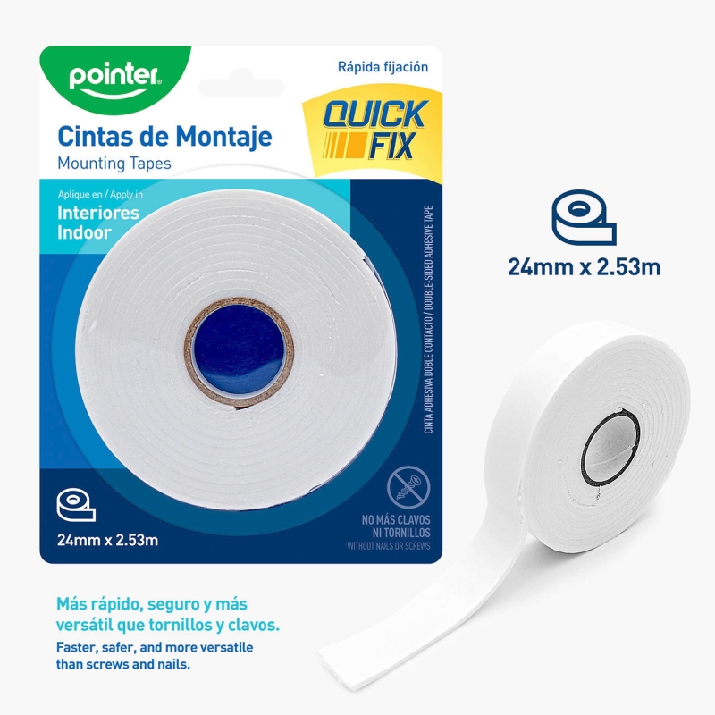 CINTA ADHESIVA DOBLE CONTACTO - 24MM x 2.53M