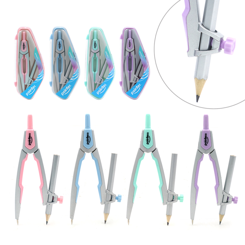 COMPAS COLOR PASTEL CON LAPIZ