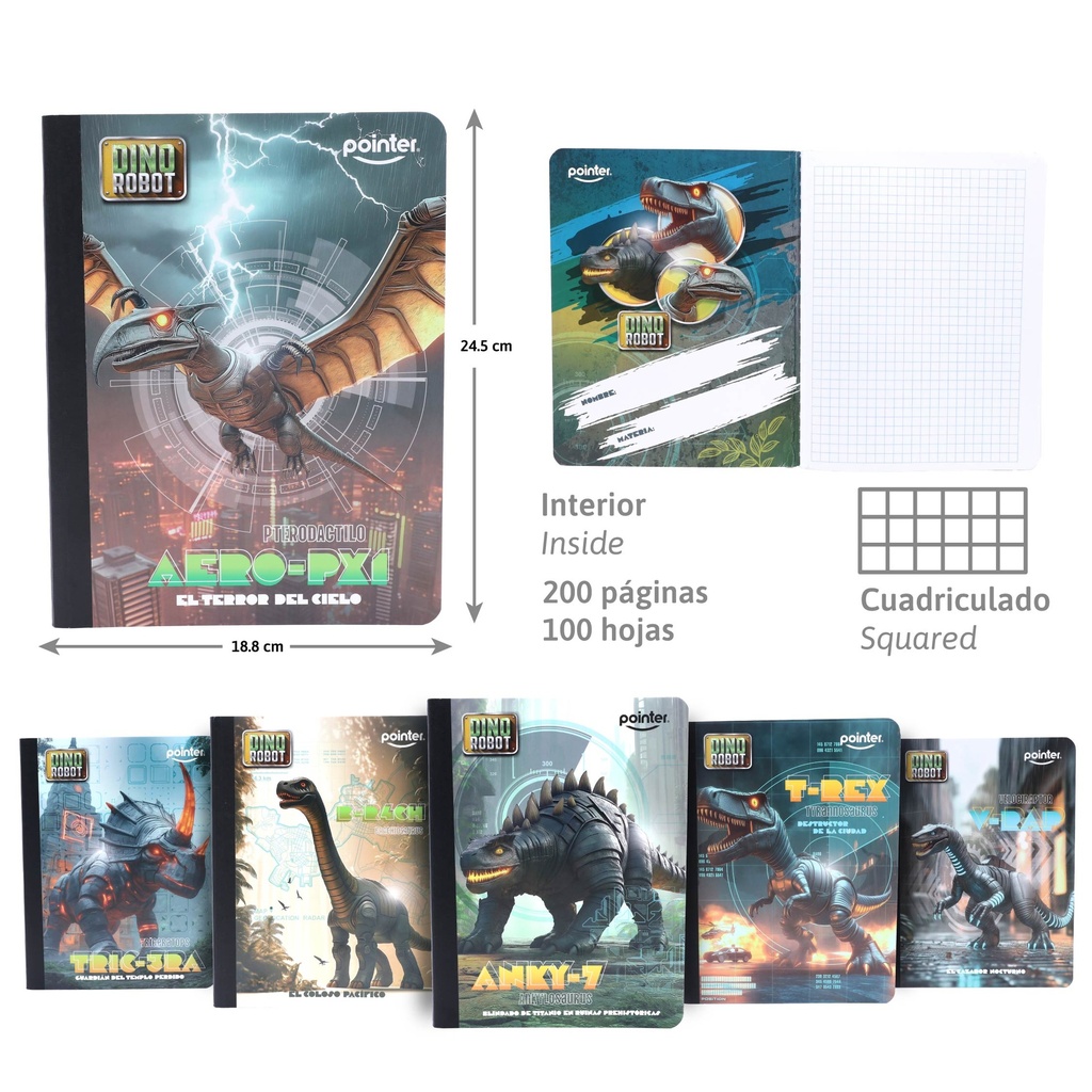 CUADERNO COSIDO CUADRITO