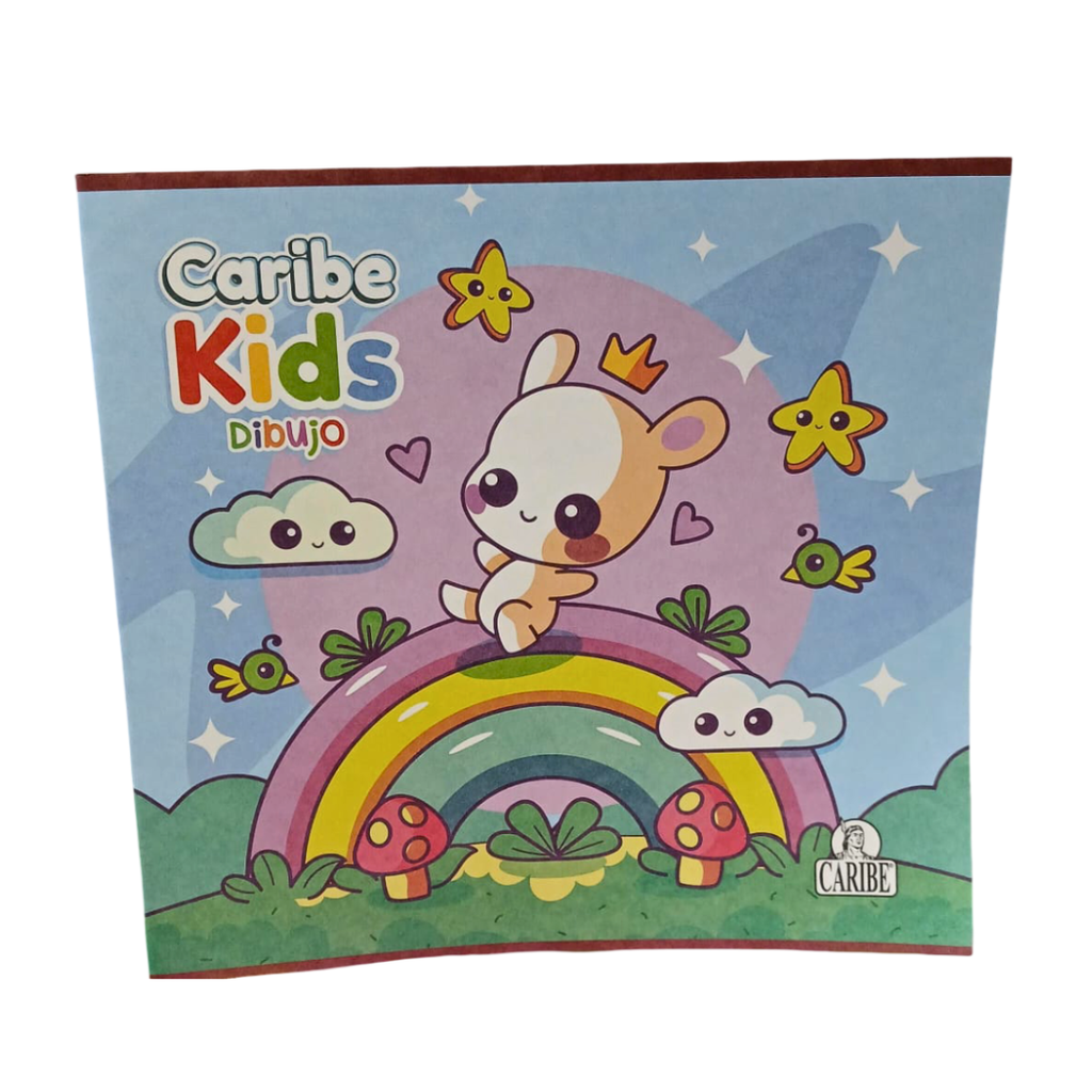 CUADERNO ENGRAPADO PARA DIBUJO CARIBE KIDS 21X20CM