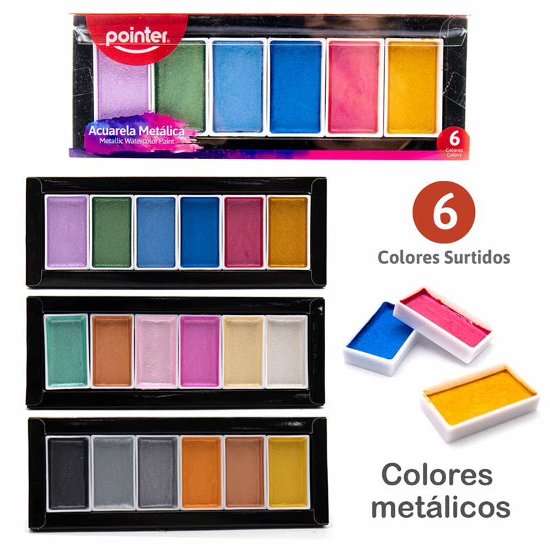 ACUARELA METALICA X6