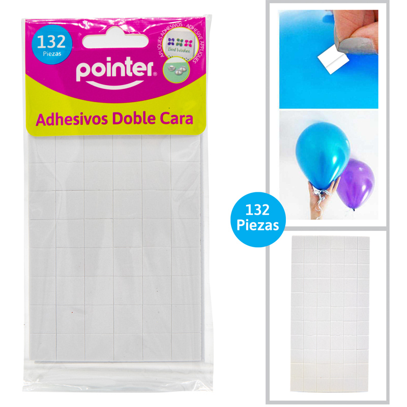 ADHESIVOS DOBLE CARA x132 PZAS