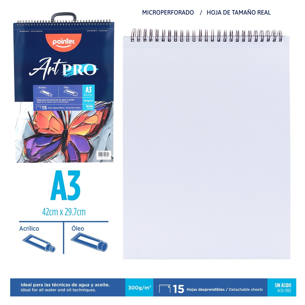 BLOCK ART PRO A3 ACRILICO Y OLEO 