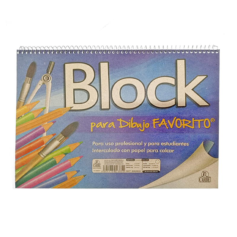 BLOCK ESPIRAL DE DIBUJO FAVORITO - 16 HOJAS 29,8x21CM