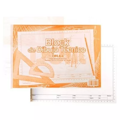 BLOCK DE DIBUJO TECNICO DIN/A4