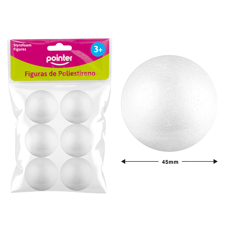 ESFERAS DE POLIESTIRENO x6PZAS