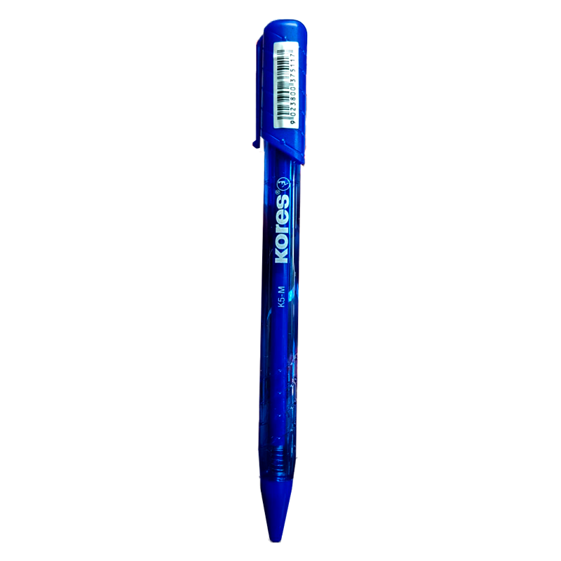 BOLIGRAFO RETRACTIL TRANSPARENTE K5-M AZUL
