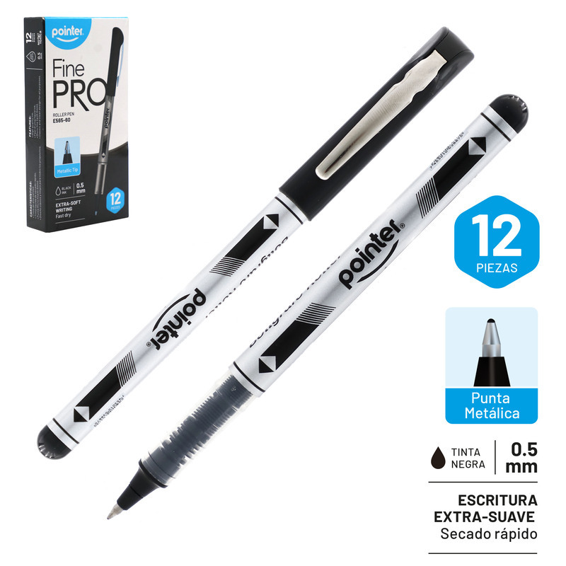 BOLIGRAFO FINE PRO 05MM (NEGRO)X1
